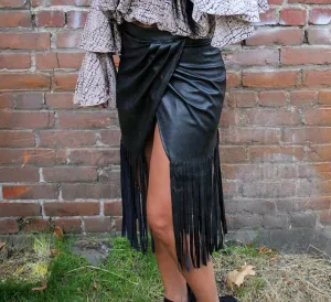 Fringe Faux Skirt