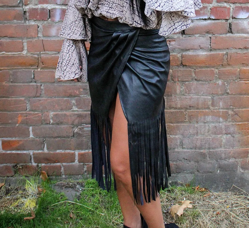 Fringe Faux Skirt