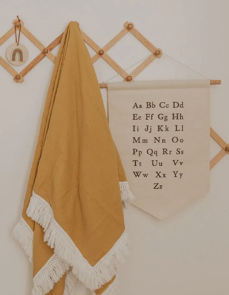 Fringe Muslin Quilt Honey