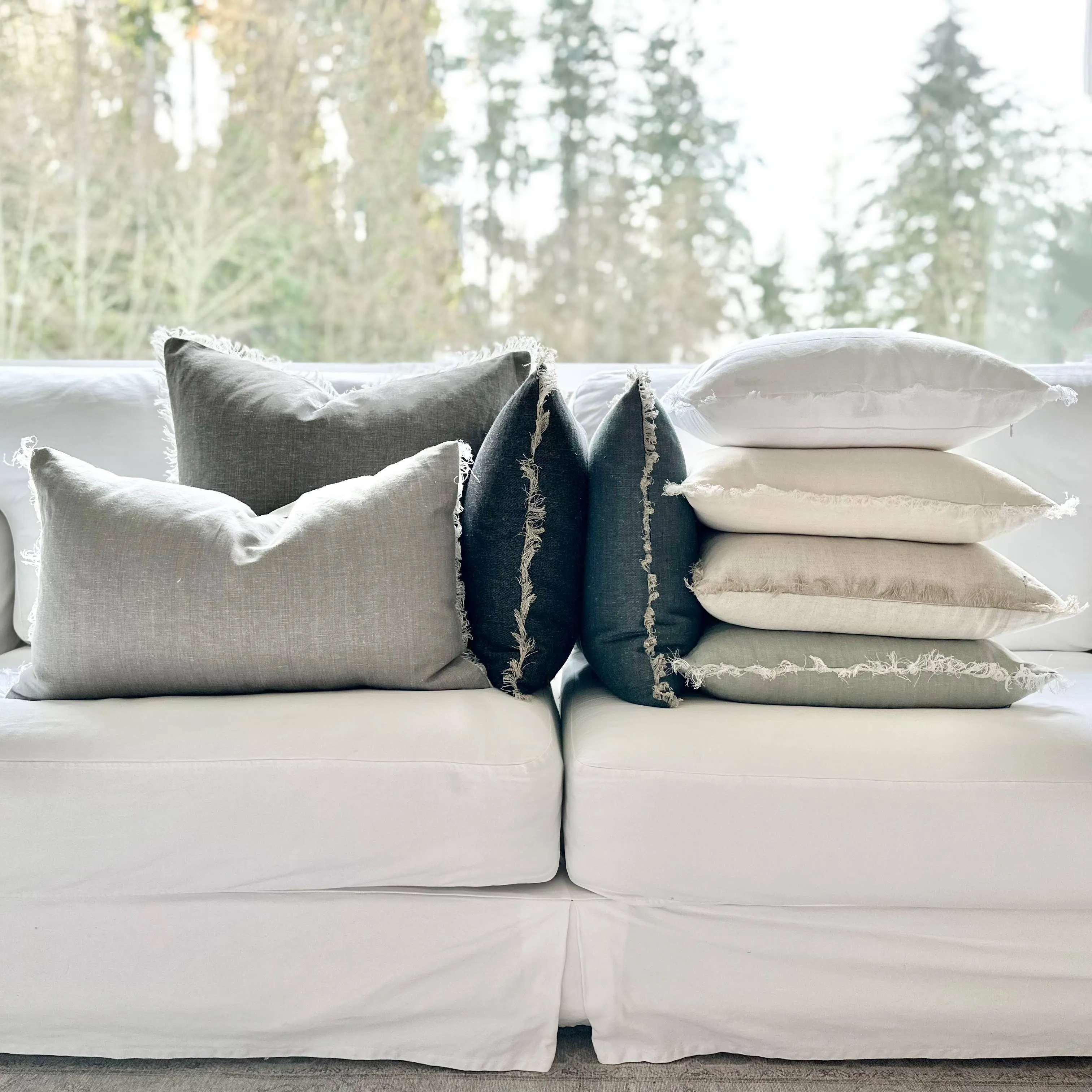 Fringe Pillows Square