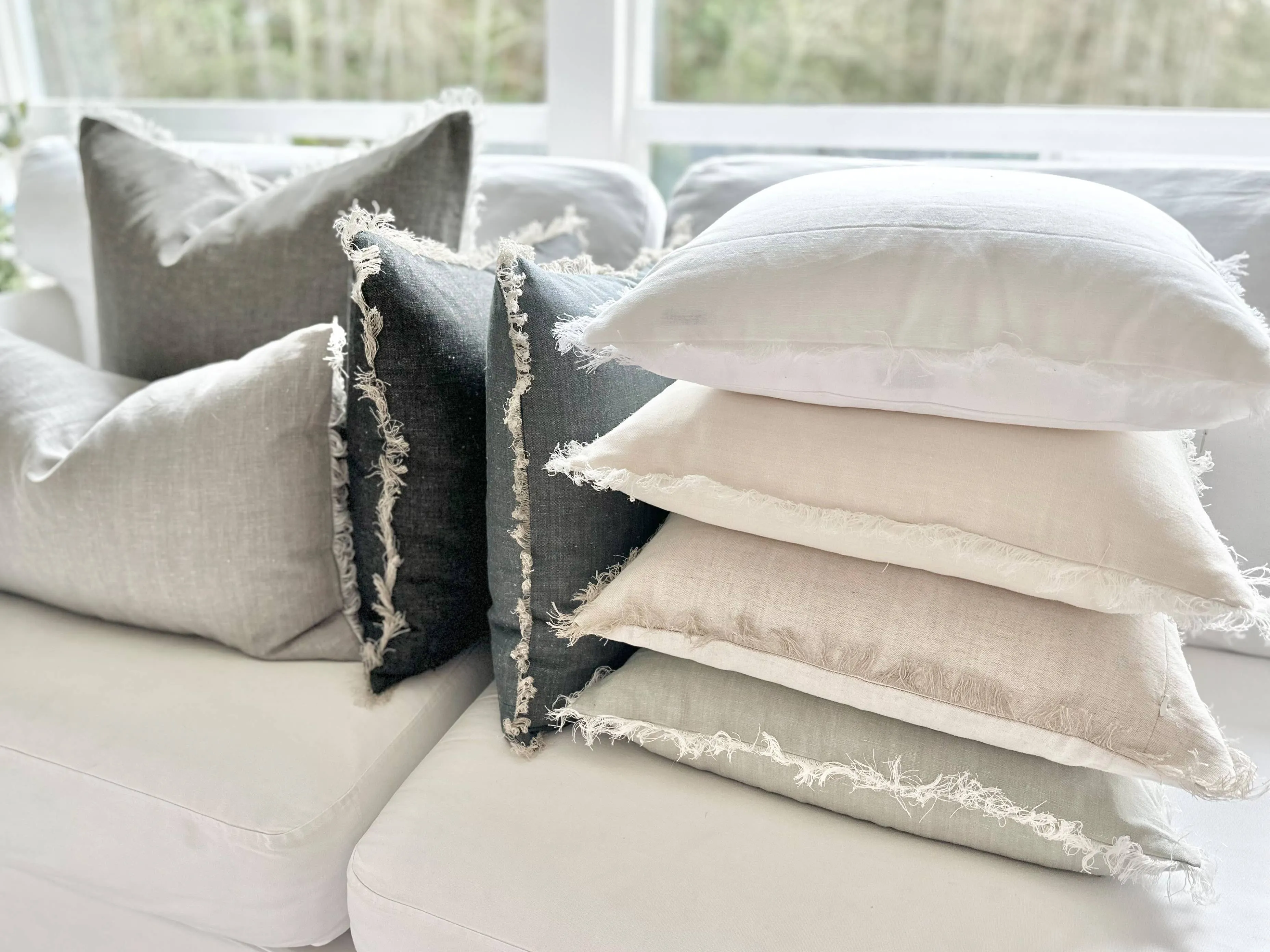 Fringe Pillows Square