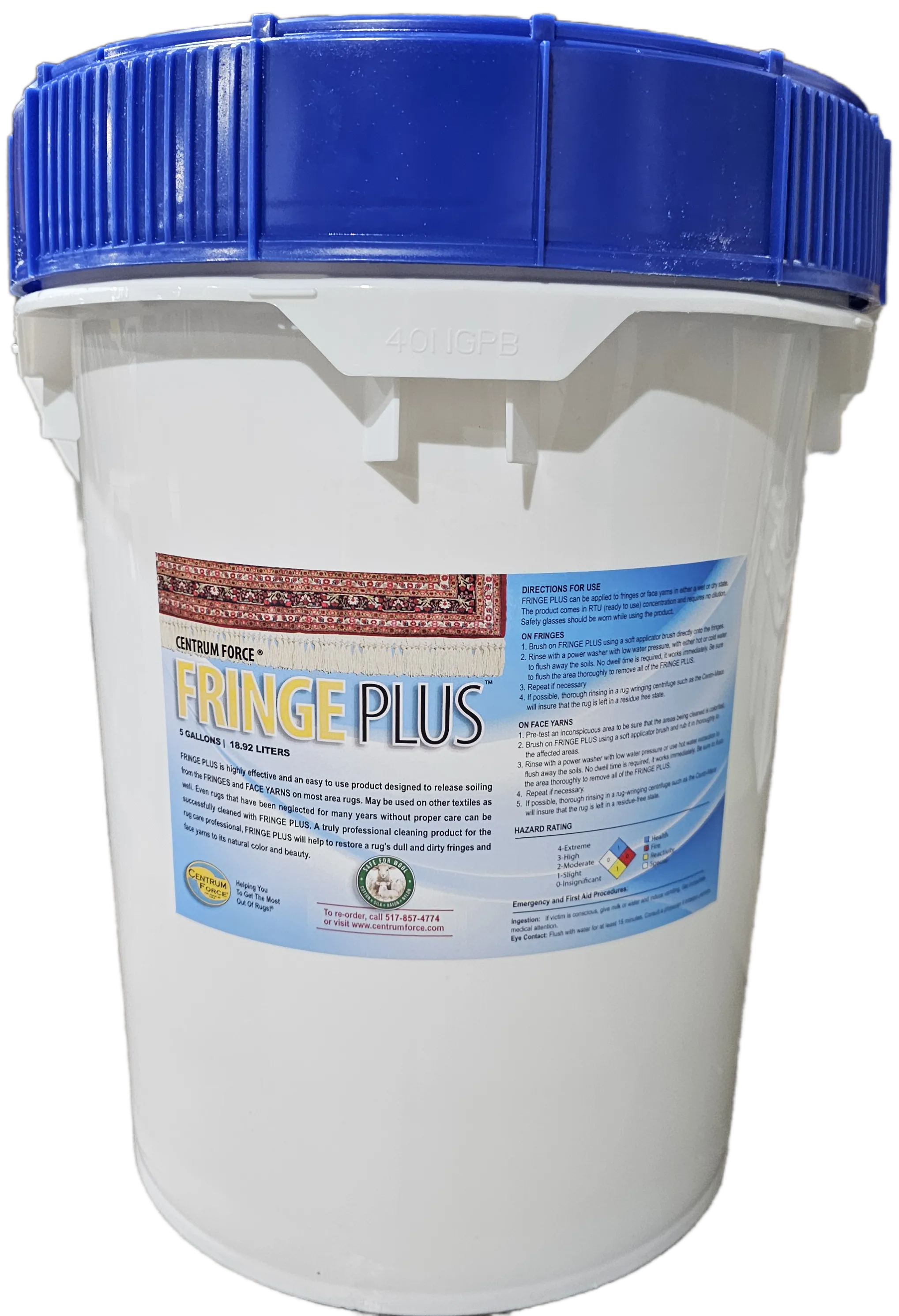 Fringe Plus Fringe & Pile Cleaning Agent - Gel/Paste (1 Pail = 5 Gallons)