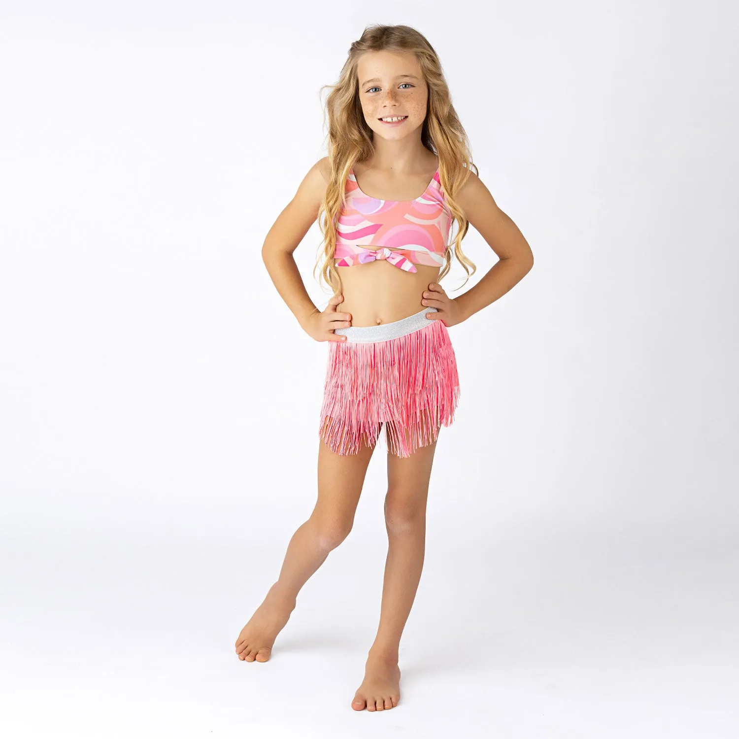 Fringe Skirt - Hot Pink