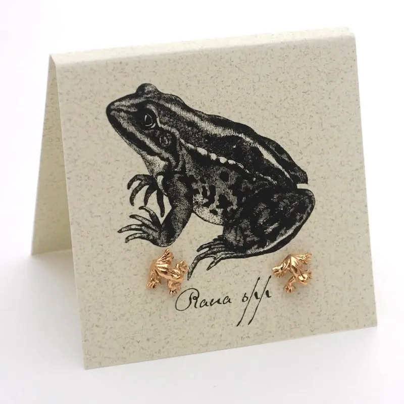 Frog Earrings in Gold Fill