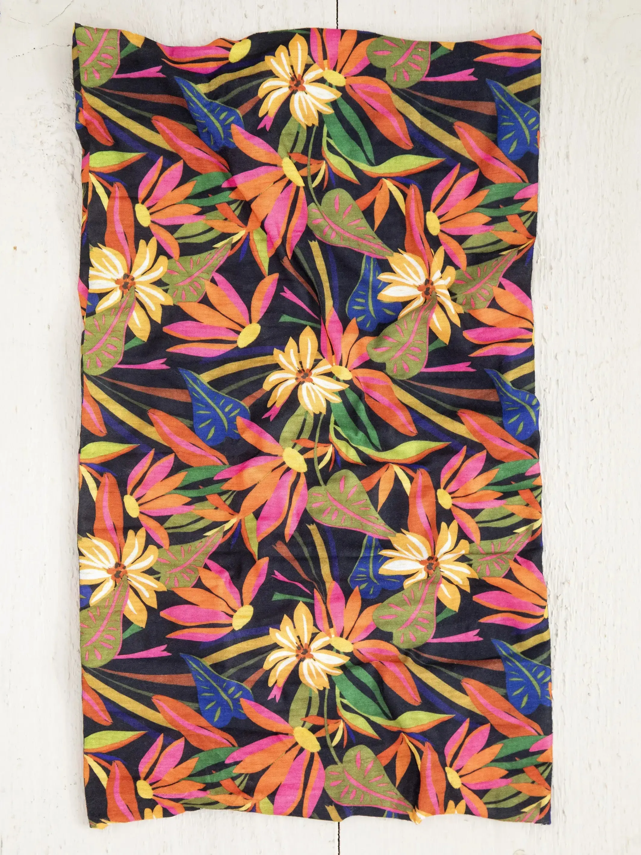 FULL BOHO BANDEAU HEADBAND - BLACK TROPICAL