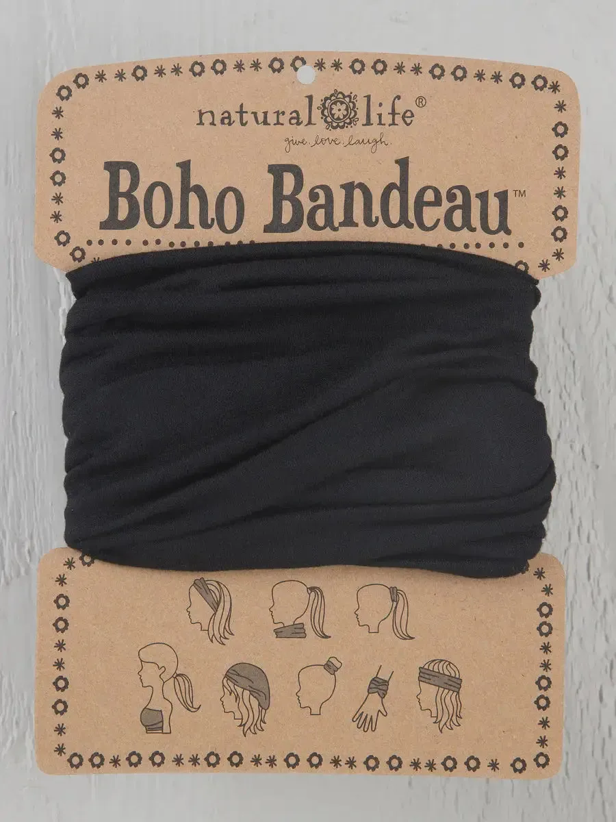 FULL BOHO BANDEAU HEADBAND - BLACK