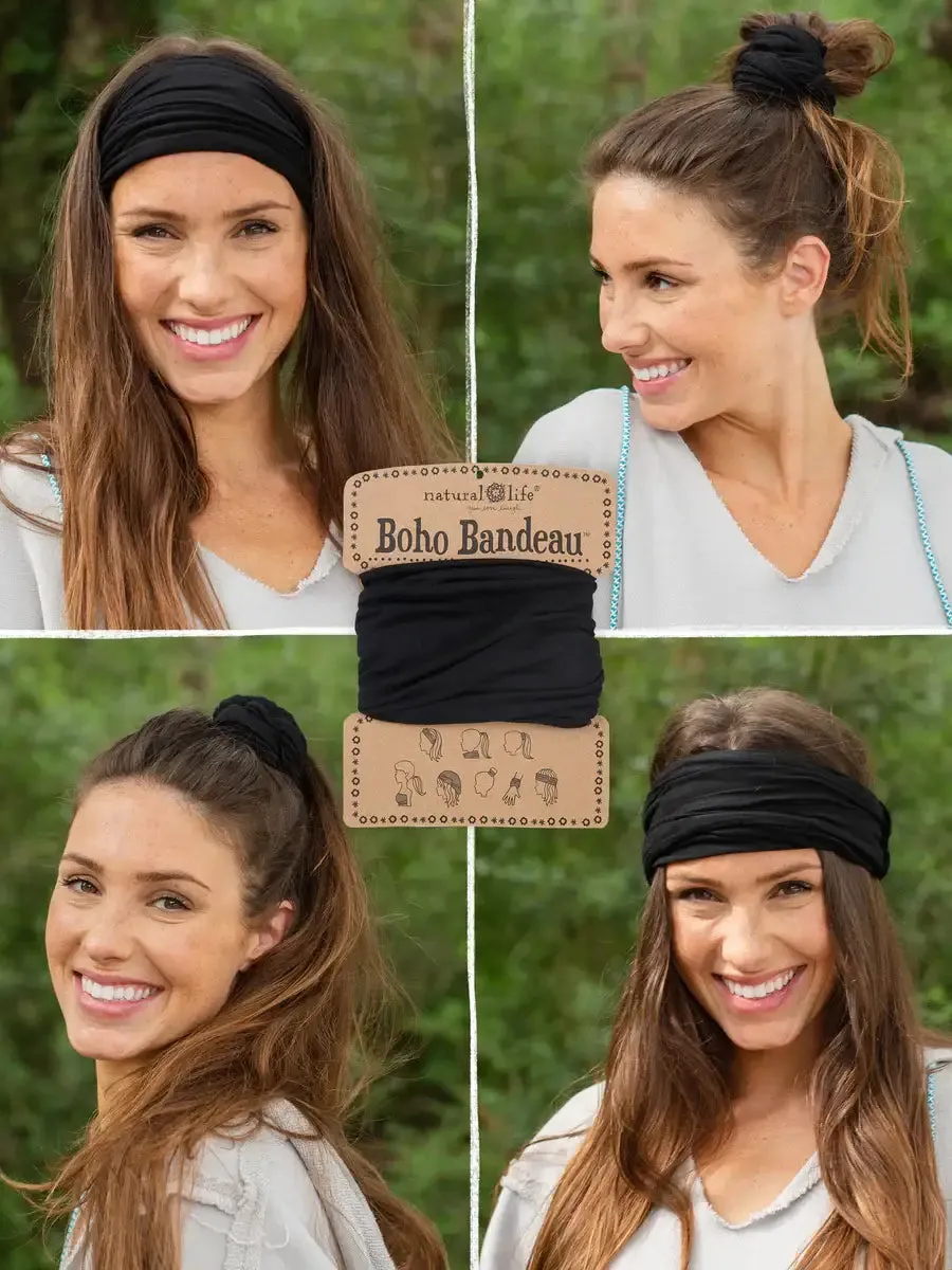 FULL BOHO BANDEAU HEADBAND - BLACK