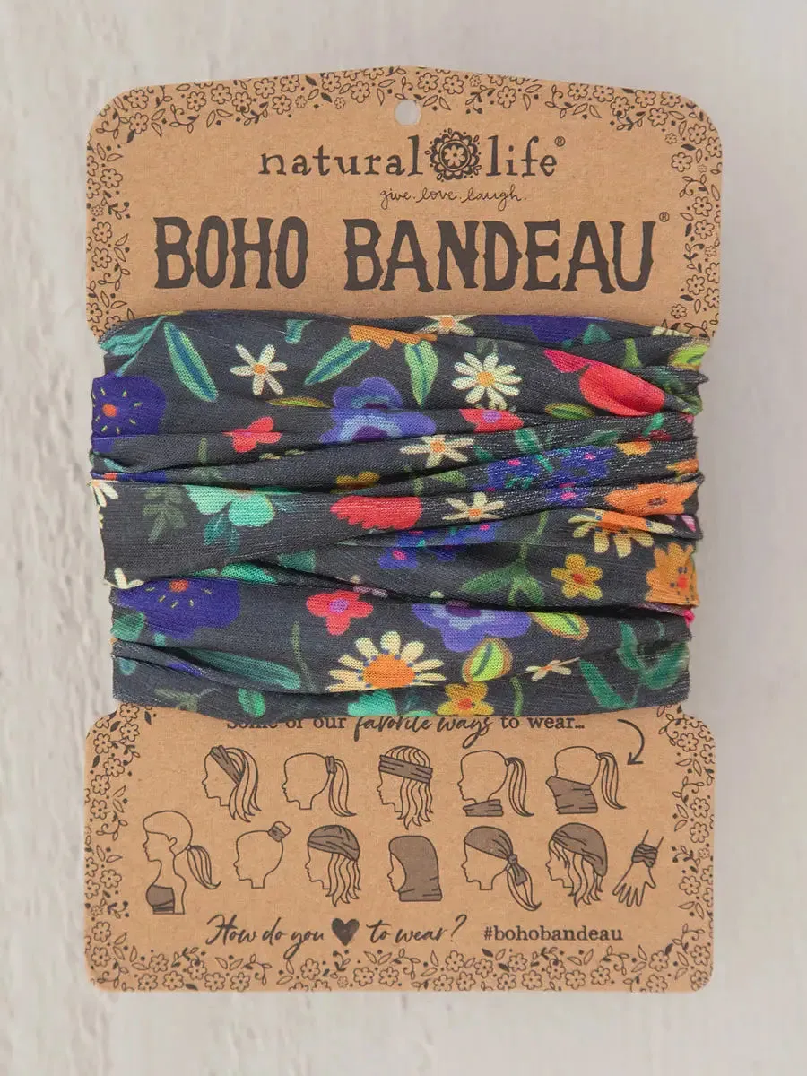 FULL BOHO BANDEAU HEADBAND - MULTI WILDFLOWERS