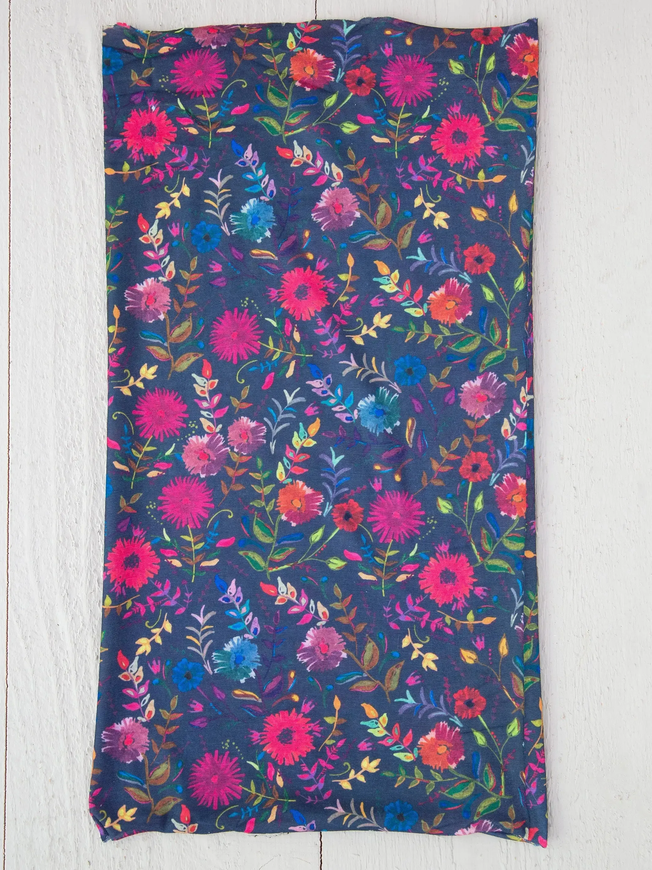 FULL BOHO BANDEAU HEADBAND - NAVY WILDFLOWERS