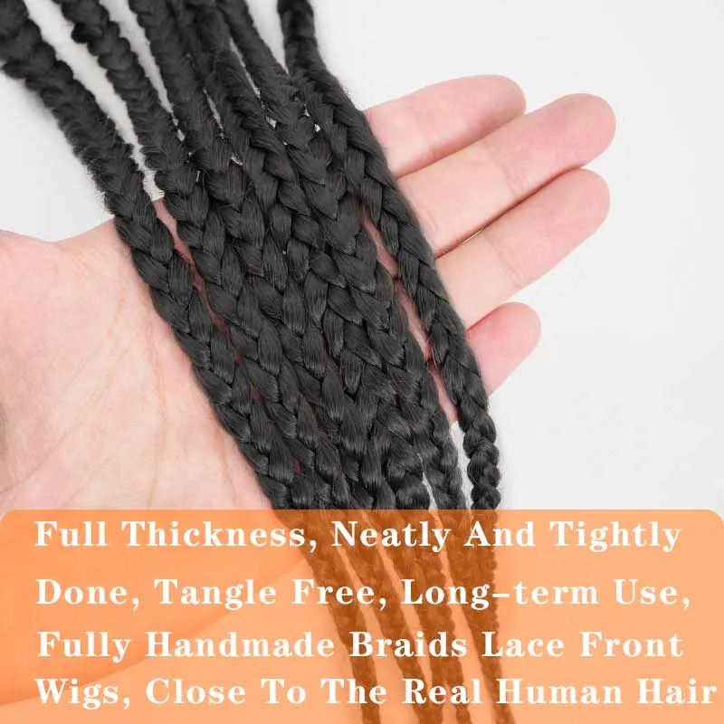 Full Lace Stitch Braided Wig Hand Braided Cornrow Wigs Lightweight