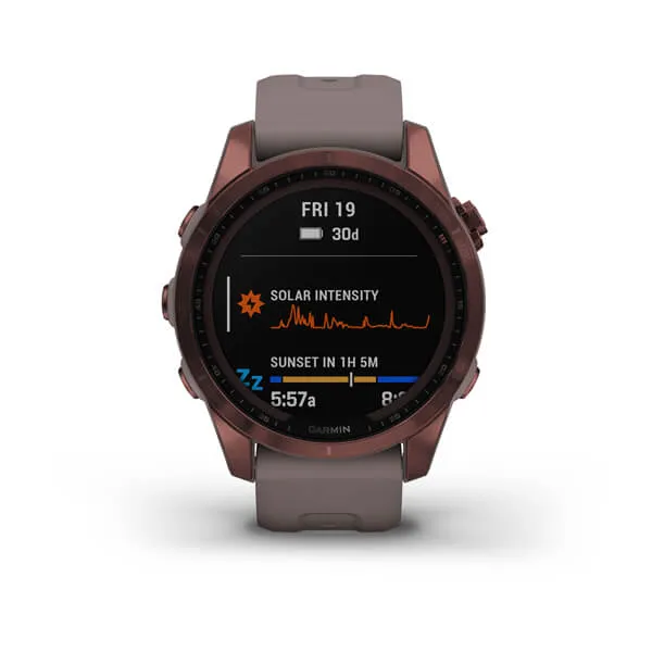 Garmin Fenix 7S Sapphire Dark Bronze Titanium With Shale Gray Band - 010-02539-29