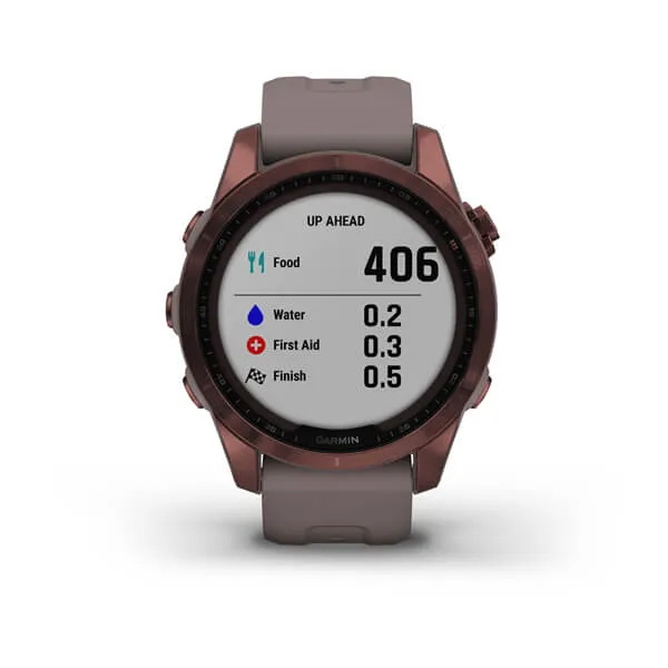Garmin Fenix 7S Sapphire Dark Bronze Titanium With Shale Gray Band - 010-02539-29