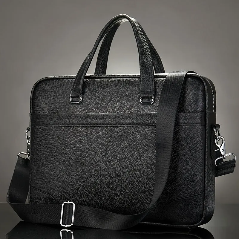 Genuine Leather Business Laptop Briefcase