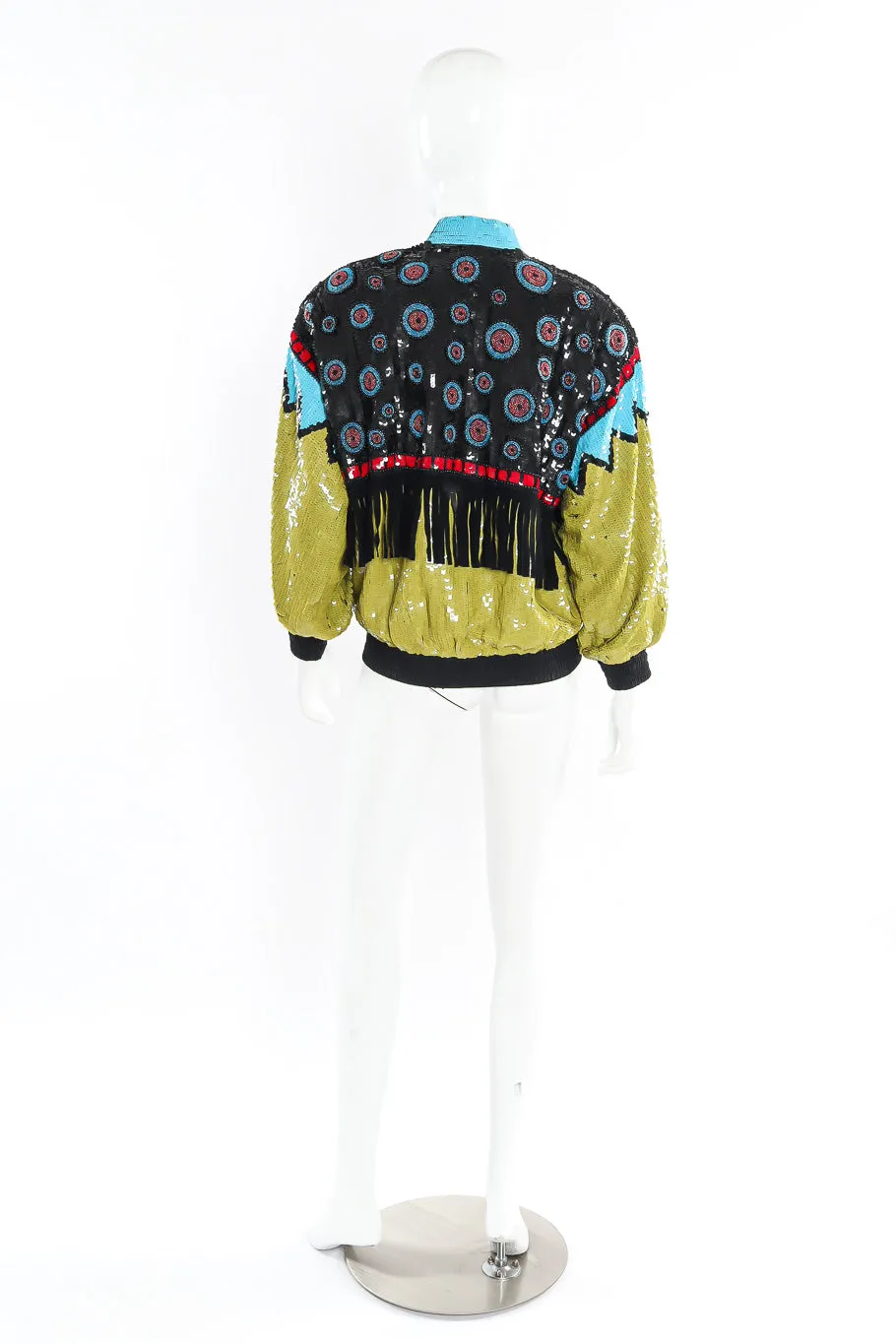Geo Sequin Fringe Jacket