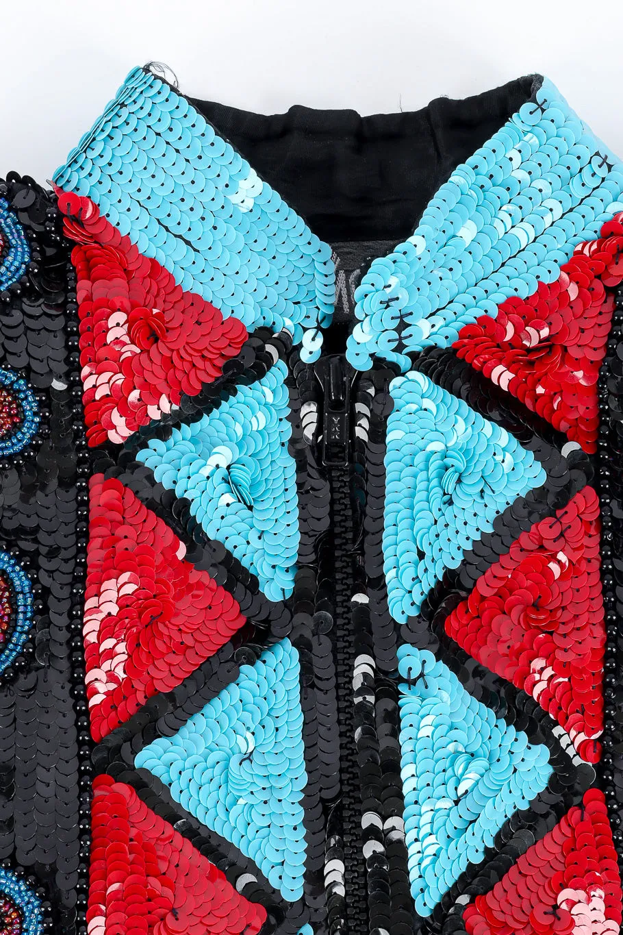 Geo Sequin Fringe Jacket