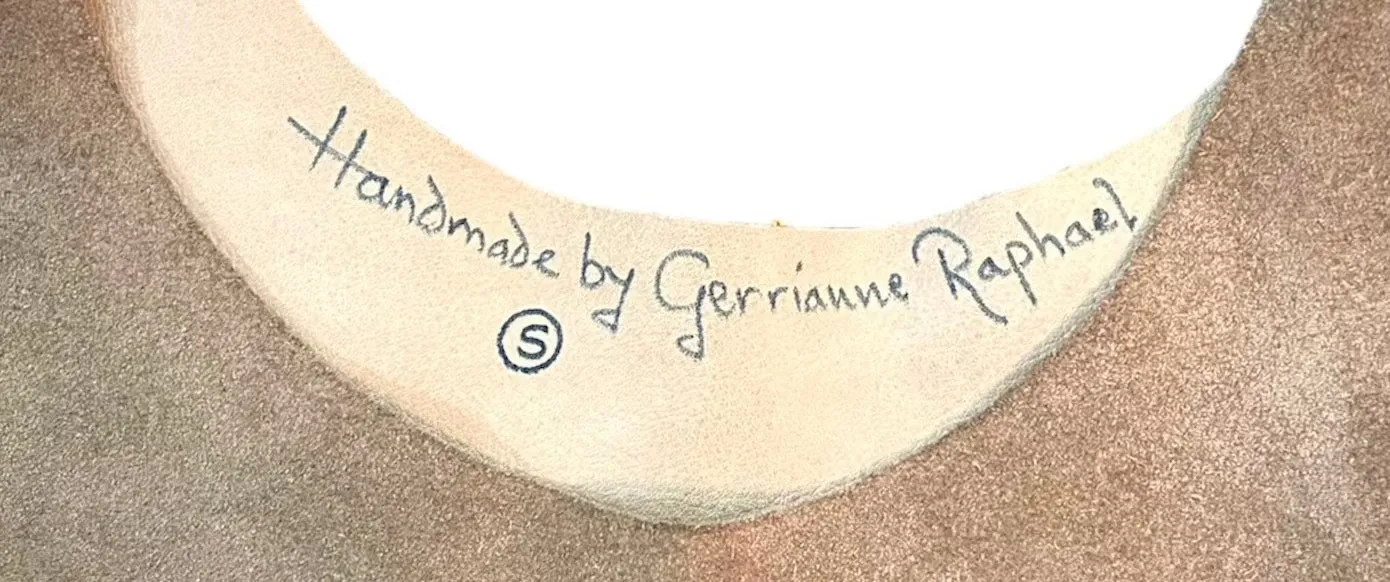 Geriranne Raphael 60s Handmade Suede Fringed Pullover Top with Bead Detail