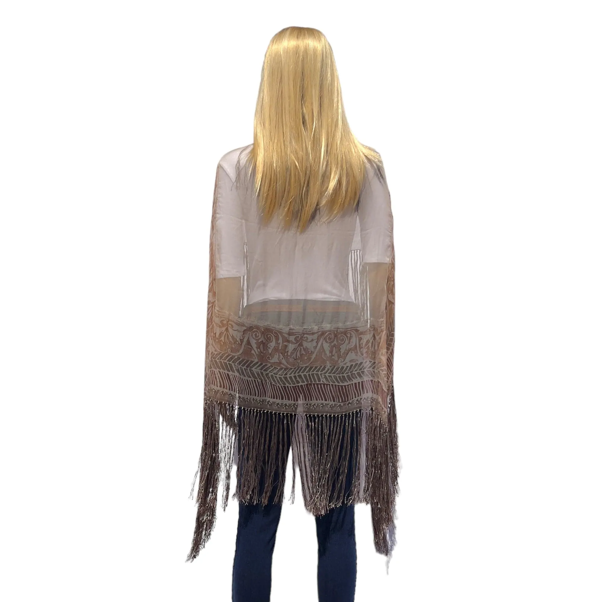 GIORGIO ARMANI Le Collezioni Shawl/Scarf - Tan & Rust