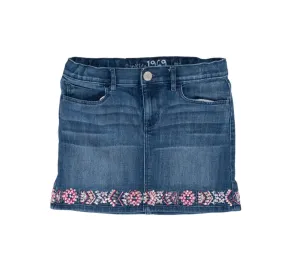 GIRL SIZE 10 YEARS - GAP Kids, Floral Denim Skirt EUC B52
