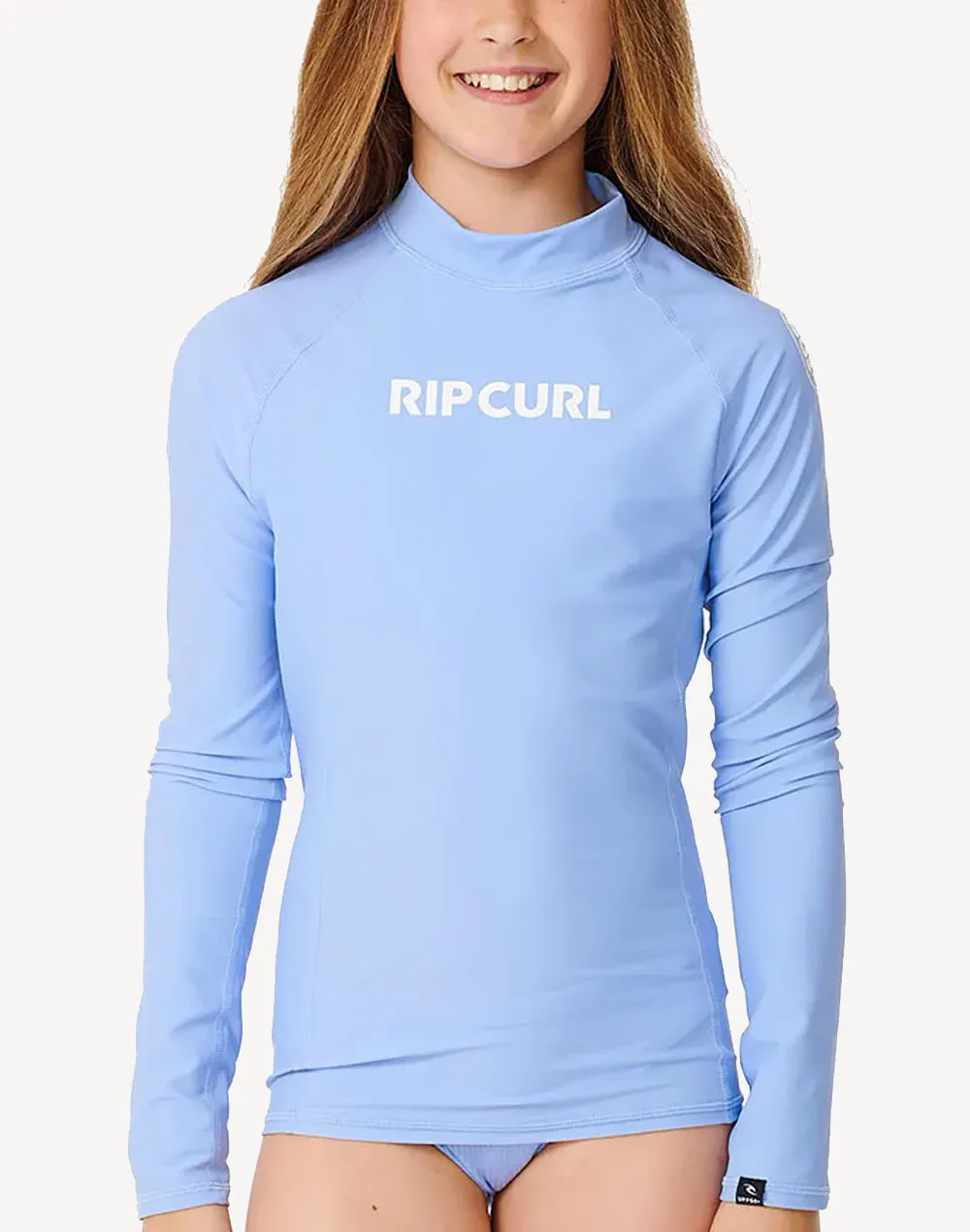 Girls Classic Surf Long Sleeve UPF 50 Rashguard Shirt