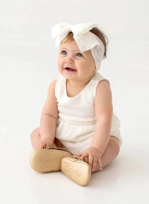 Girls Mabel   Honey Cotton Cloud Romper 6mo