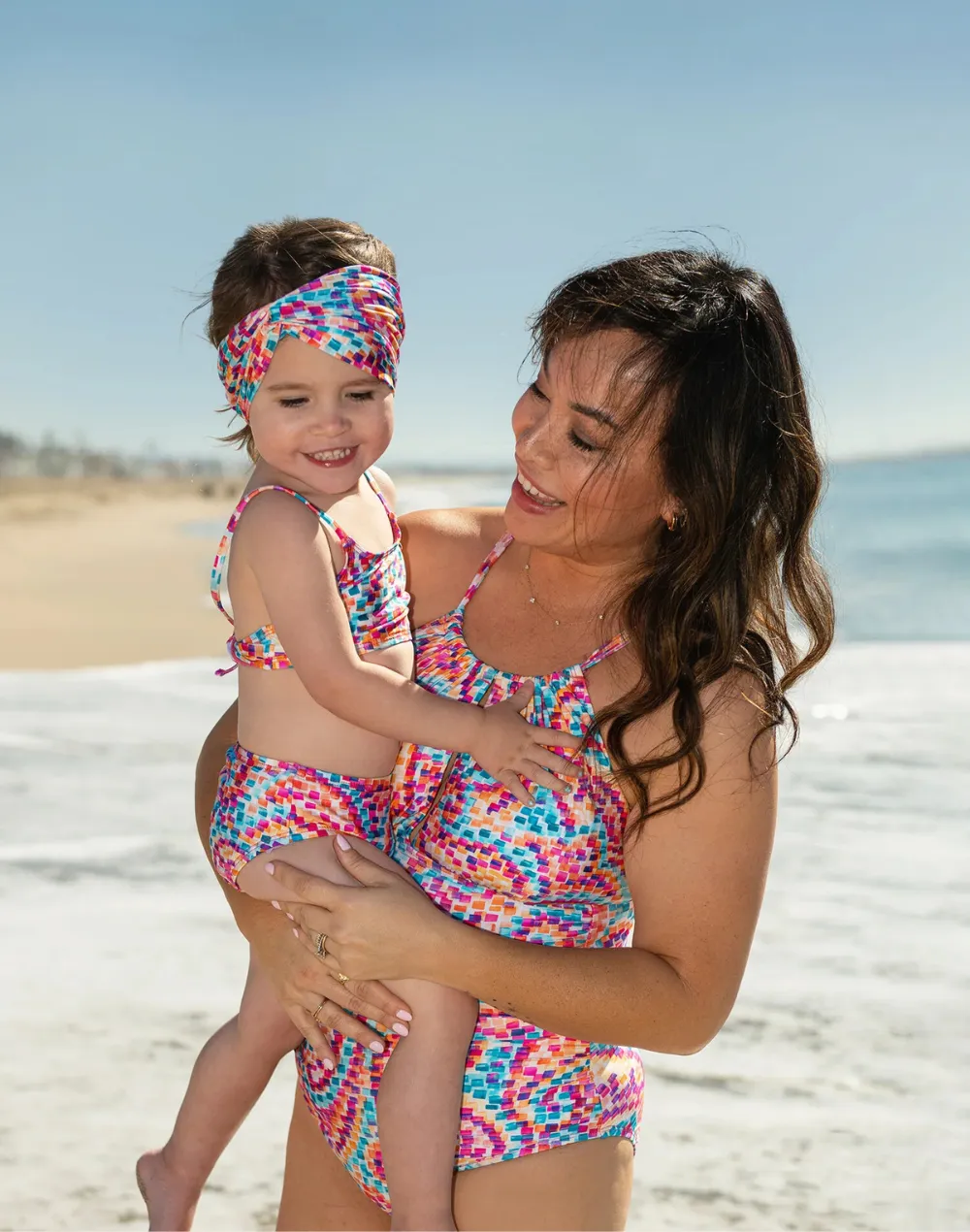 Girls Pebble Beach High Neck Bikini Set
