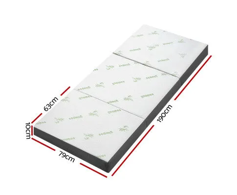 Giselle Bedding Folding Foam Portable Mattress Bamboo Fabric