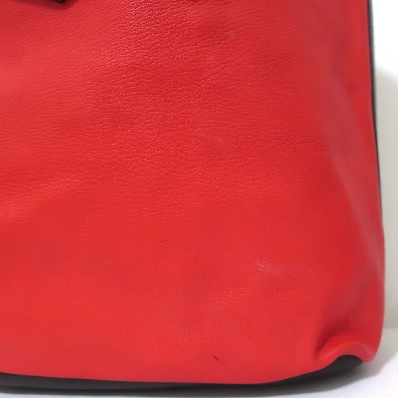 Givenchy Antigona Large Shopper Tote Red/Beige Two Tone Leather Shoulder Bag