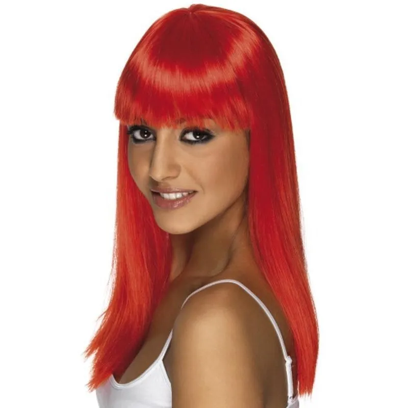 Glamourama Wig - Neon Red, Long