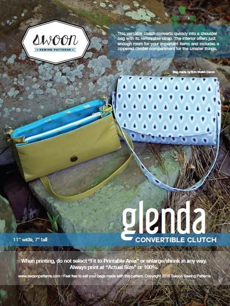 Glenda Convertible Clutch by Swoon Sewing Patterns