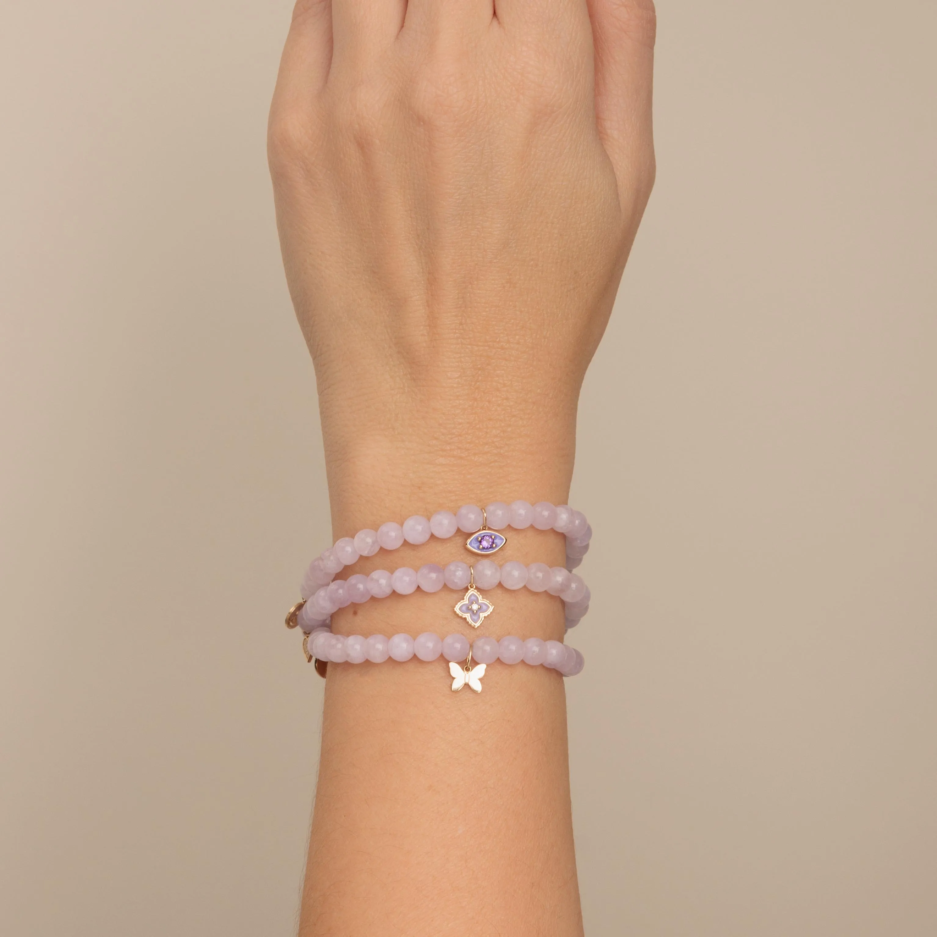 Gold & Diamond Lavender Wrap Bracelet