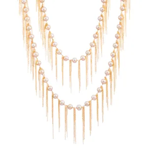 Gold Fringe 62" Necklace