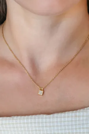 Gold Lock Necklace