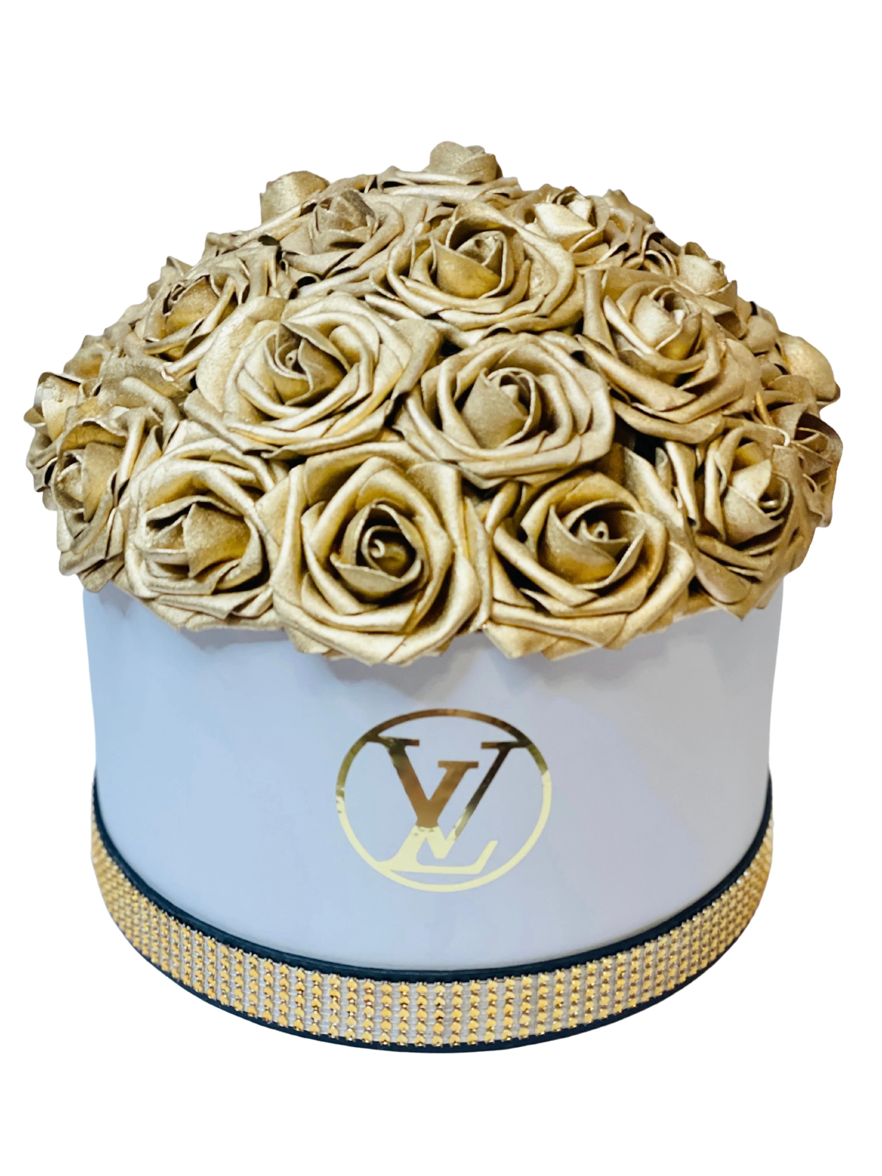 Gold Round Flower Box Bouquet