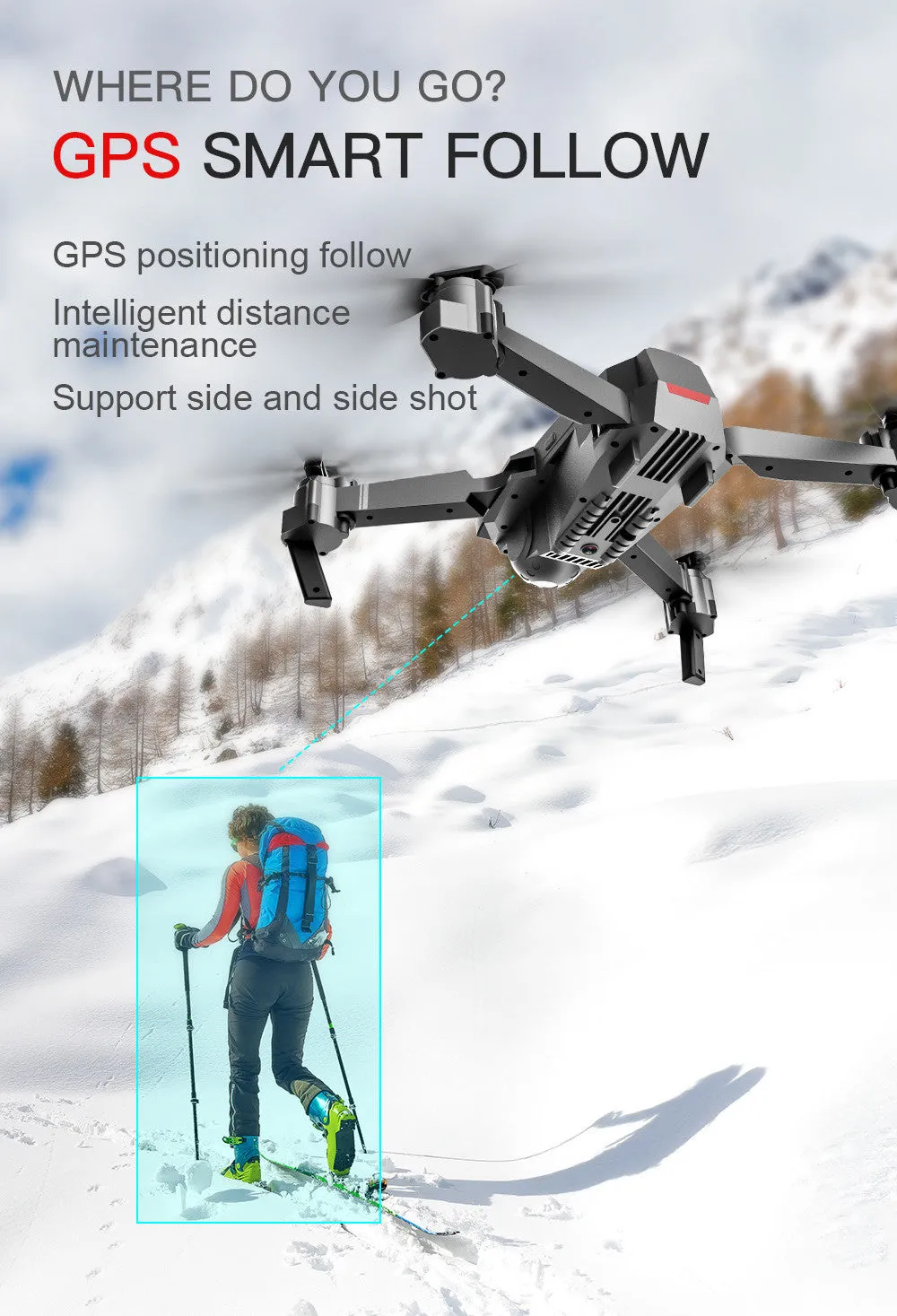 GPS 4K HD Dual Camera Foldable Quadcopter Drone