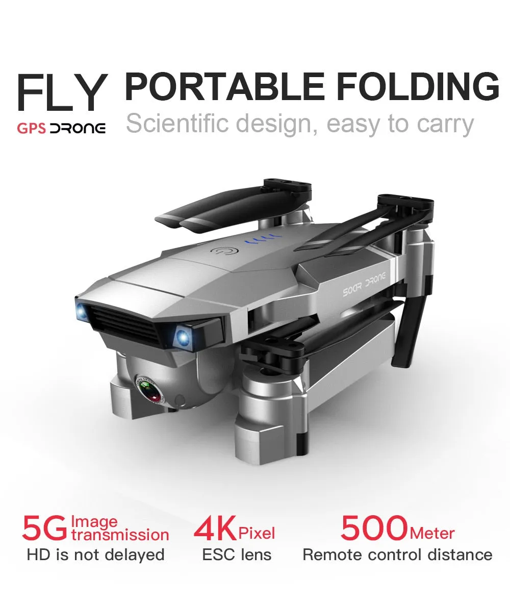 GPS 4K HD Dual Camera Foldable Quadcopter Drone