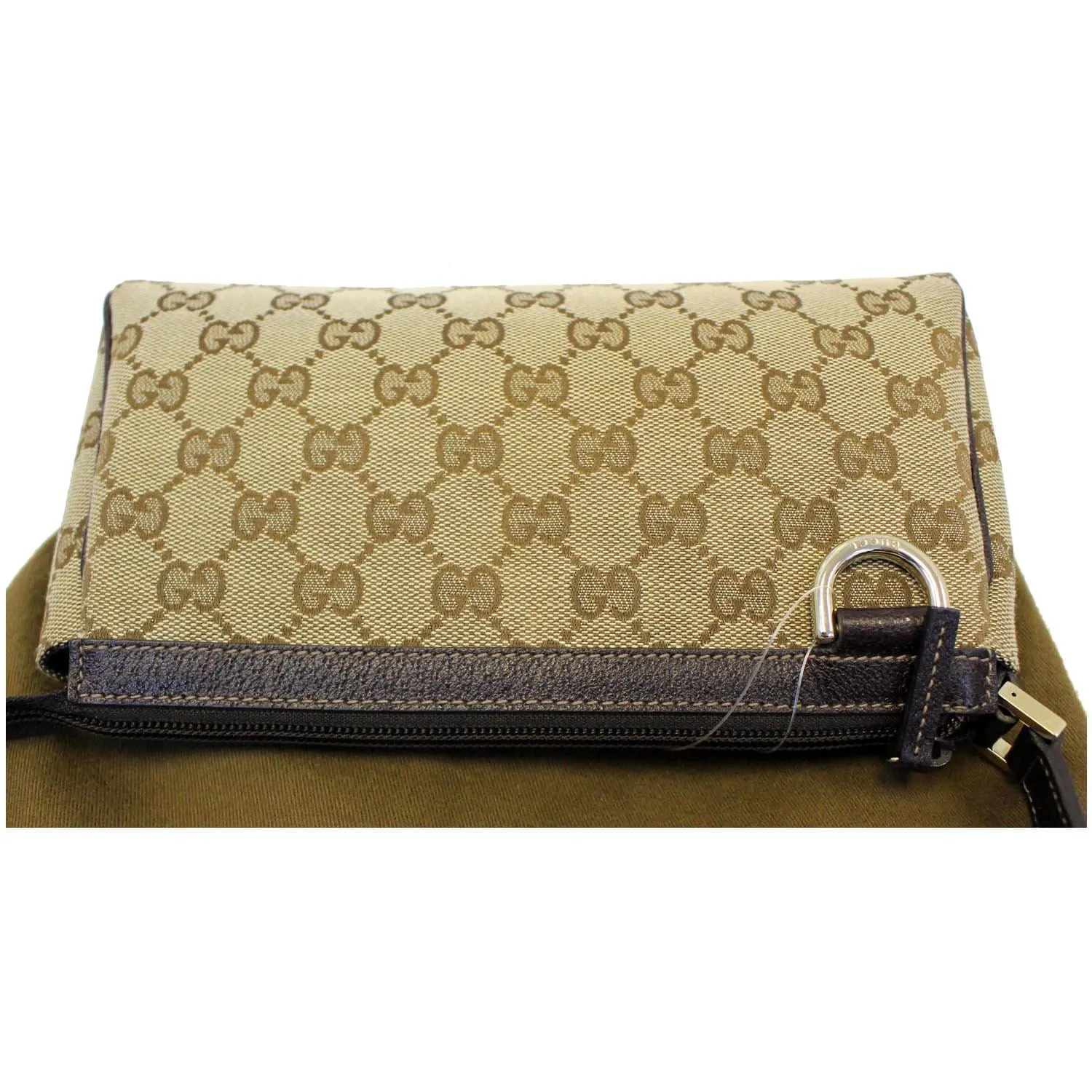 Gucci Beige/Ebony G Canvas Abbey D-Ring Pochette Bag
