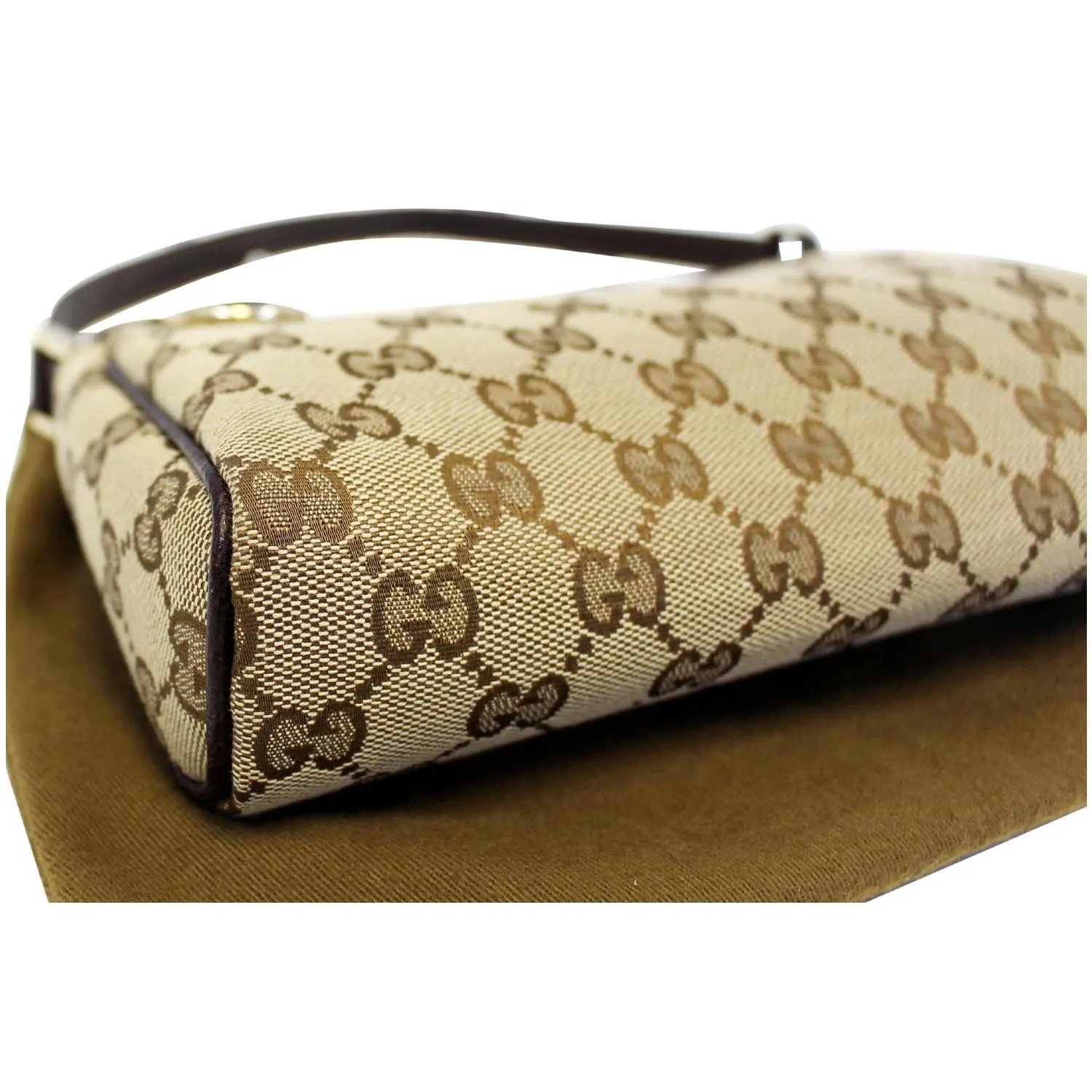 Gucci Beige/Ebony G Canvas Abbey D-Ring Pochette Bag