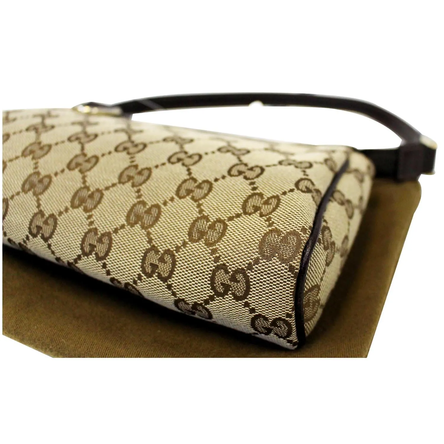 Gucci Beige/Ebony G Canvas Abbey D-Ring Pochette Bag