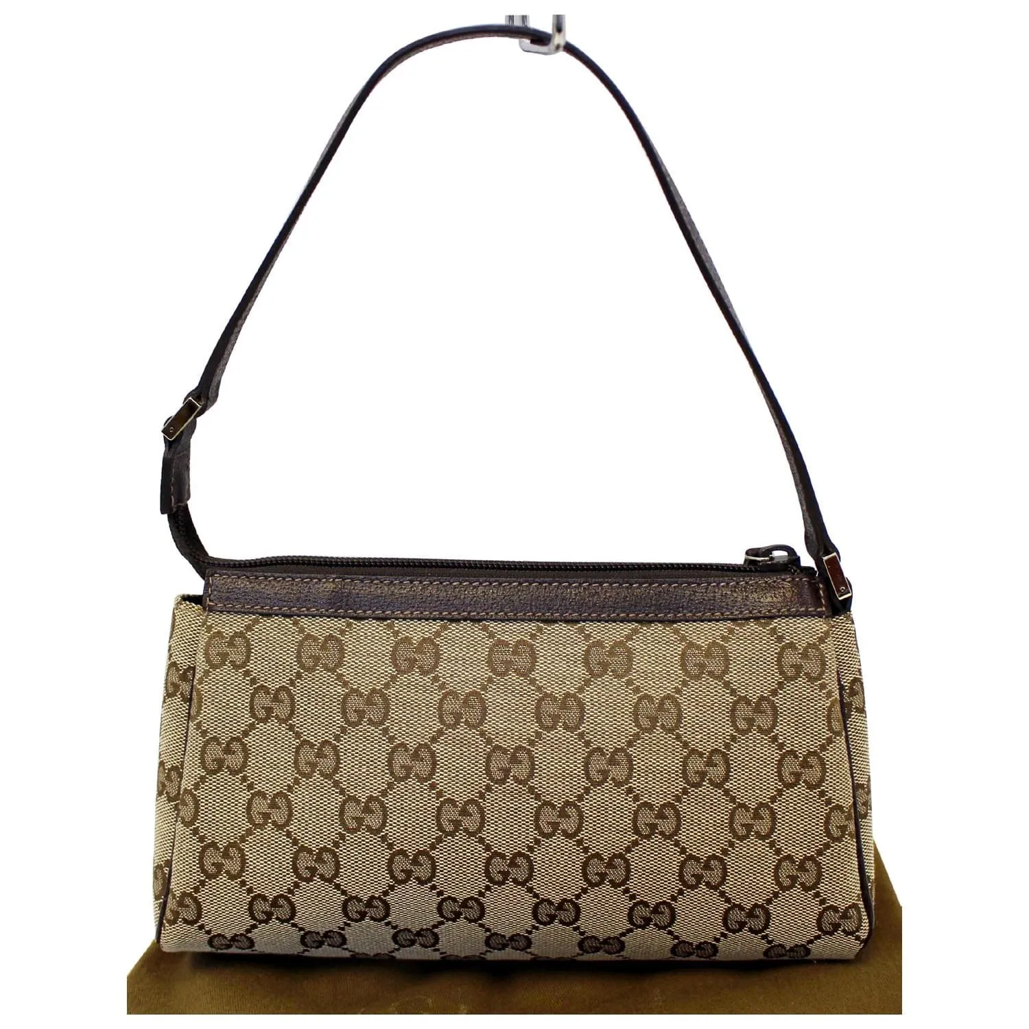 Gucci Beige/Ebony G Canvas Abbey D-Ring Pochette Bag