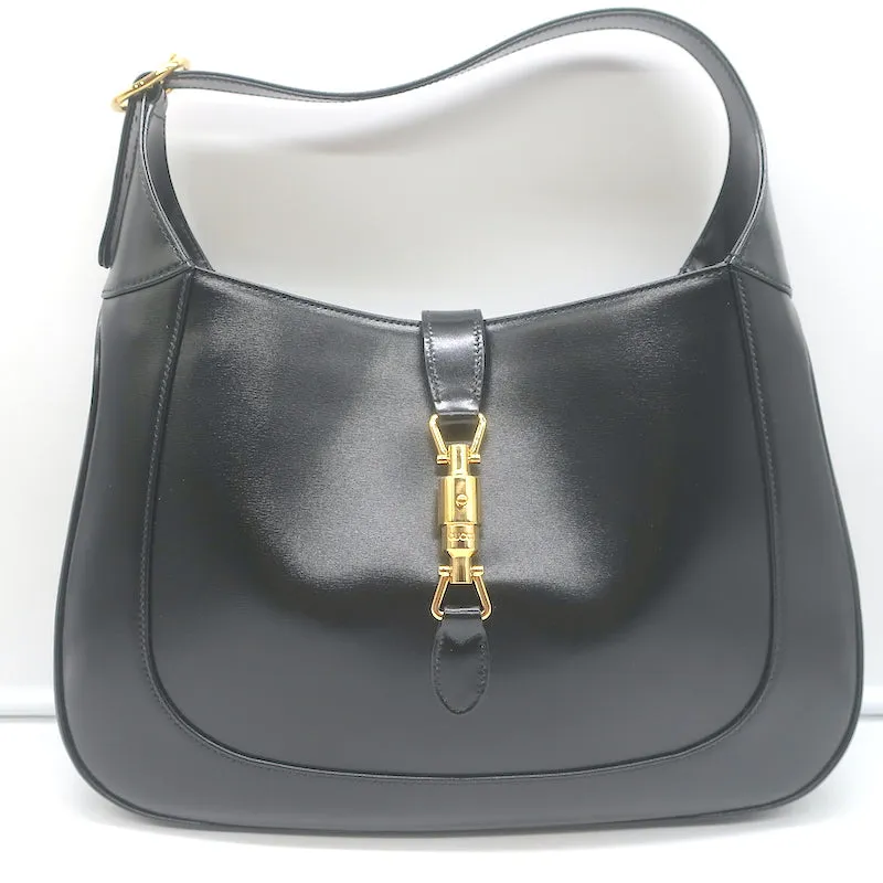 Gucci Jackie 1961 Medium Hobo Bag Black Leather Crossbody NEW