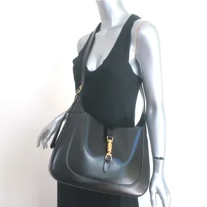 Gucci Jackie 1961 Medium Hobo Bag Black Leather Crossbody NEW