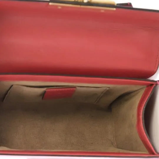 Gucci Padlock Small Red/Fuchsia Leather Shoulder Bag
