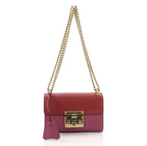 Gucci Padlock Small Red/Fuchsia Leather Shoulder Bag