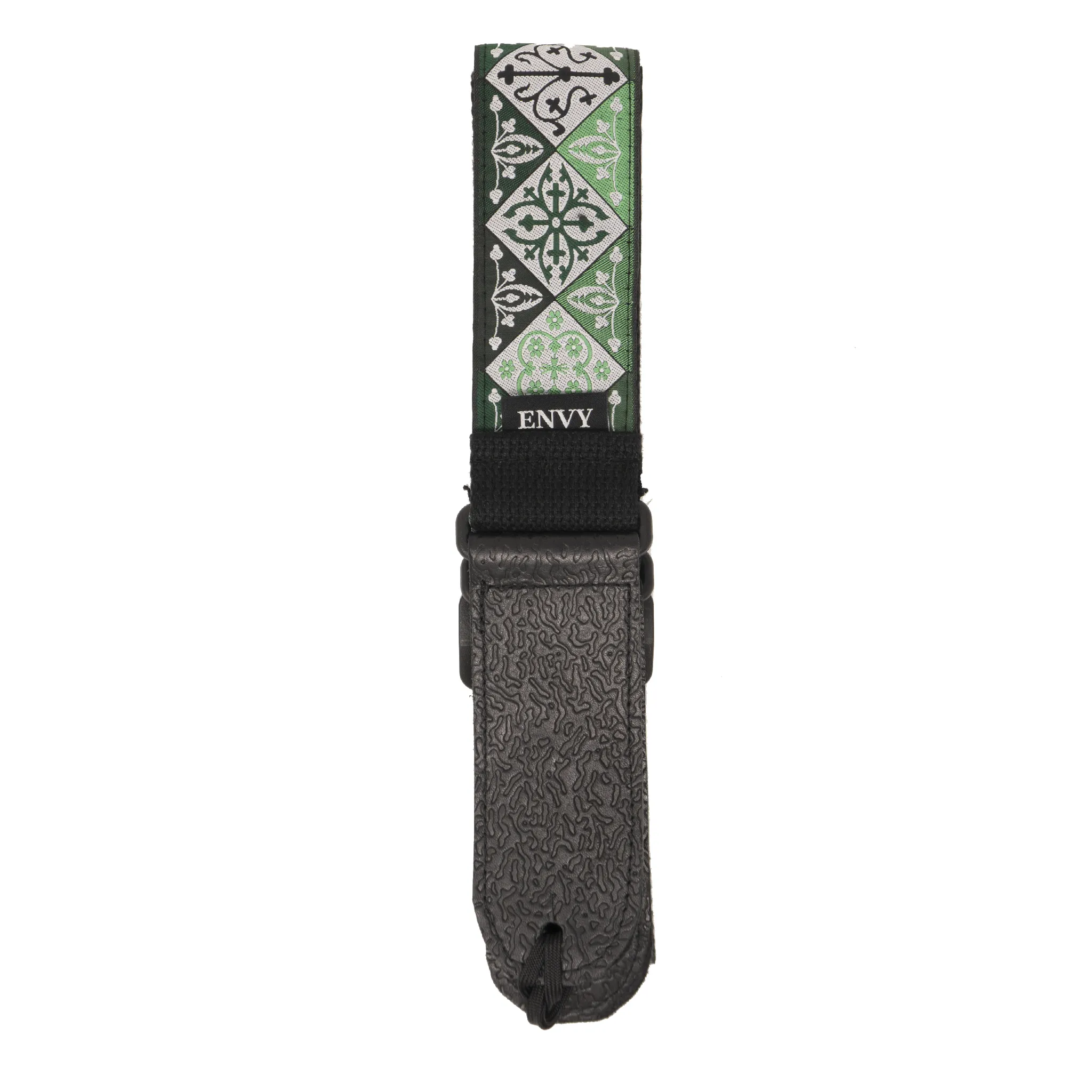Guitar Strap - Green Diamonds