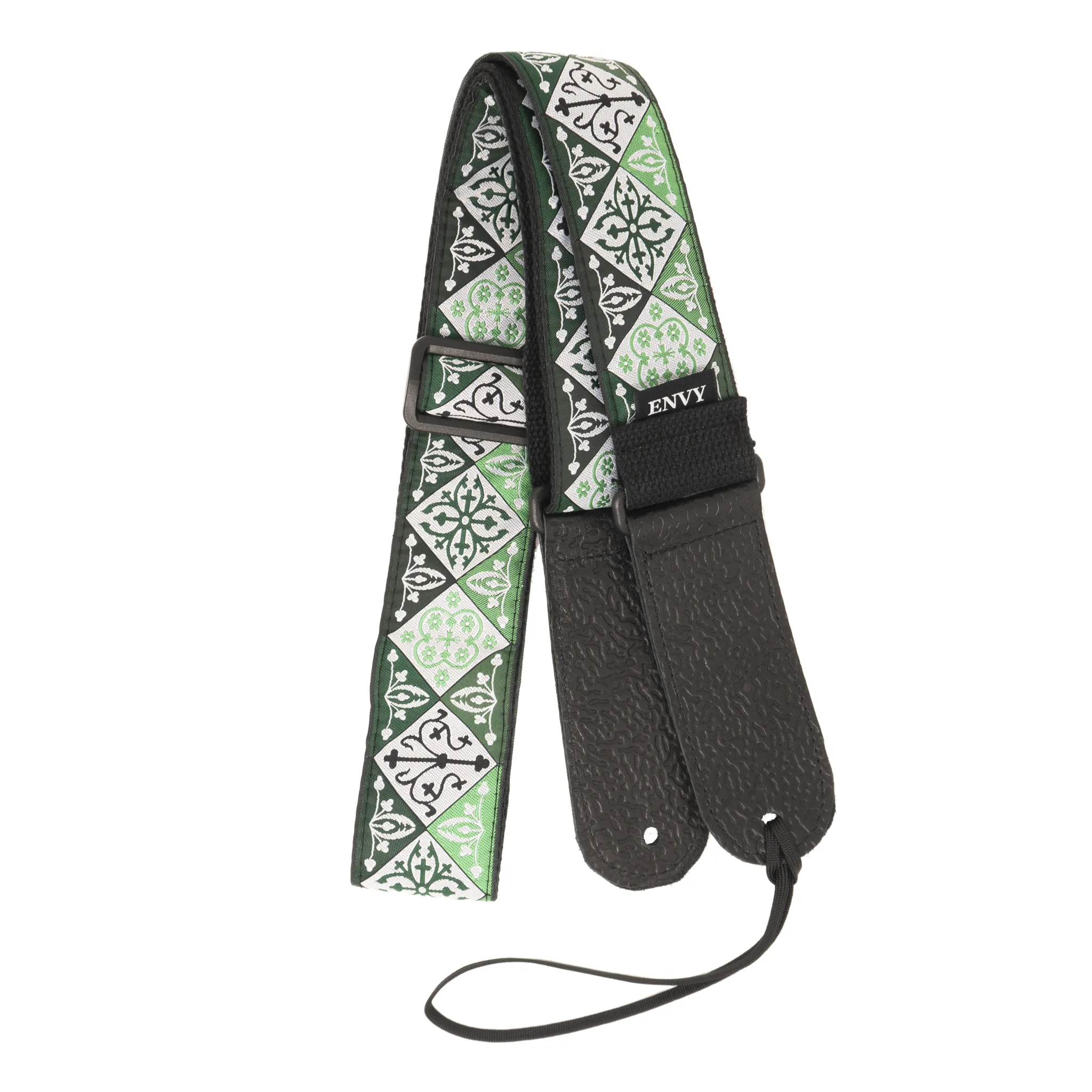 Guitar Strap - Green Diamonds
