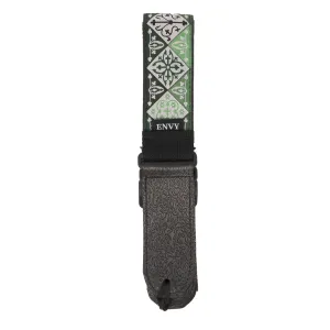 Guitar Strap - Green Diamonds