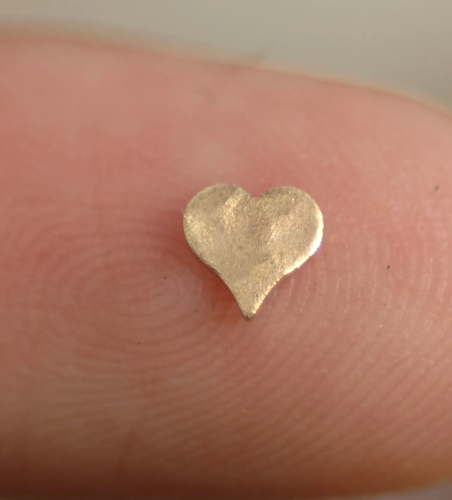 Hammered Tiny Metal Heart Perfect Blanks 2.5mm x 2.6mm