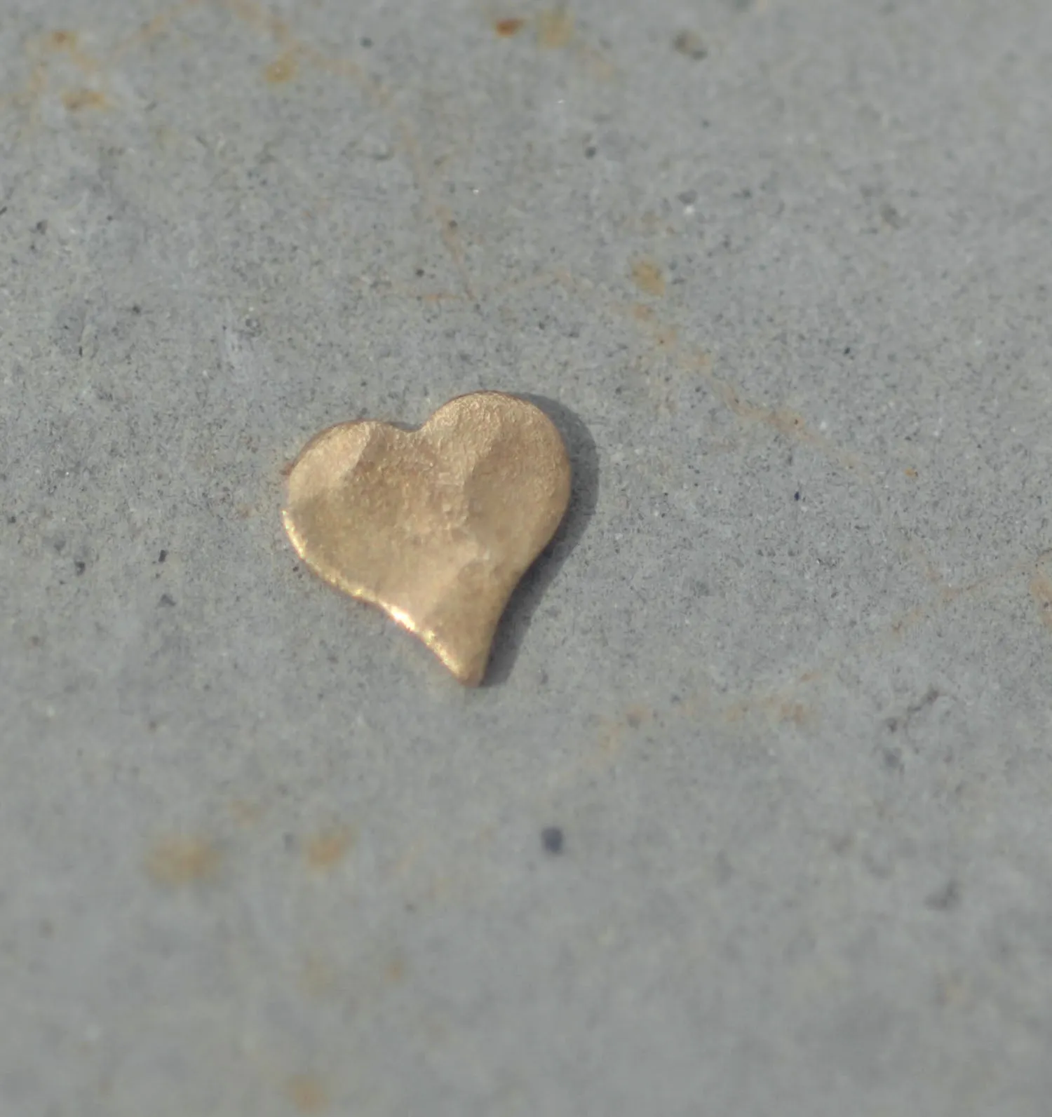 Hammered Tiny Metal Heart Perfect Blanks 2.5mm x 2.6mm