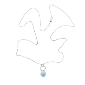 Hana - 5mm Aquamarine Drop Focus Necklace