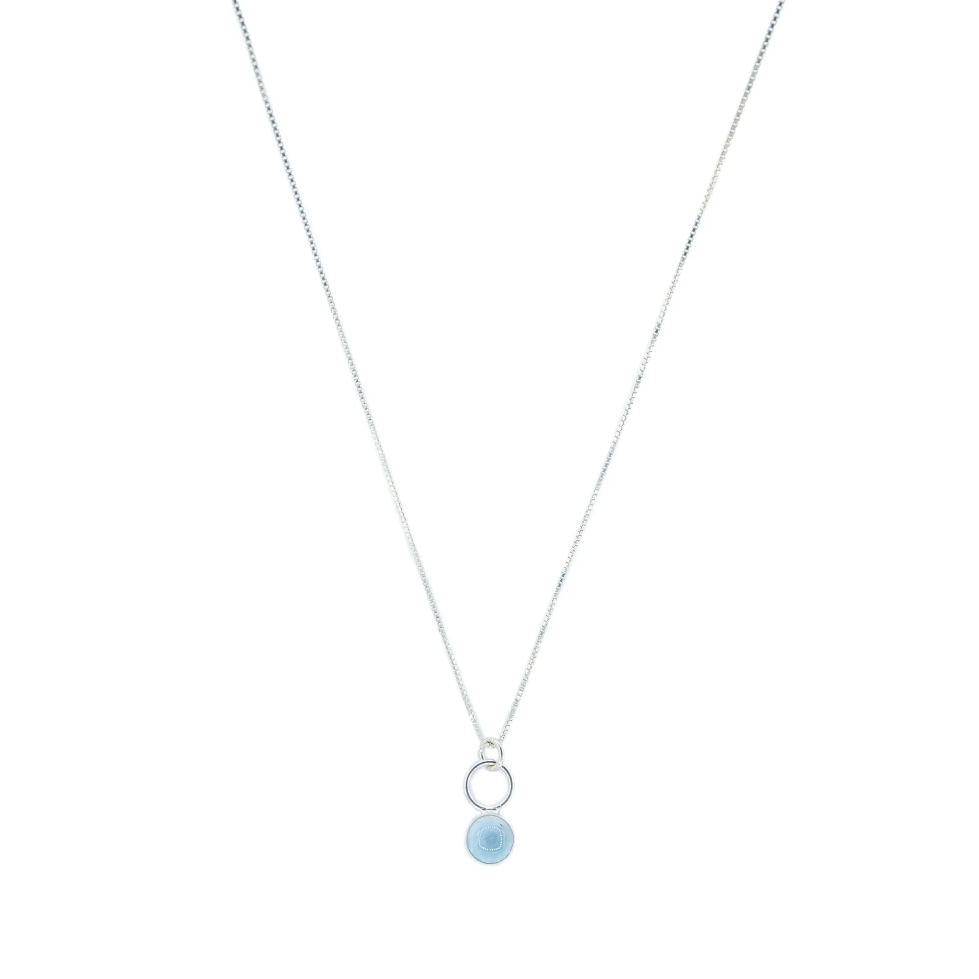Hana - 5mm Aquamarine Drop Focus Necklace